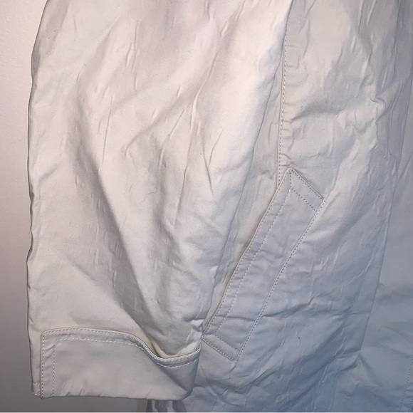 Coach White Trench Coat Classic Lightweight Design 14 - Picture 7 of 8